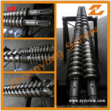 80/156 Tornillo cónico doble / doble y destornillador / barril para PVC